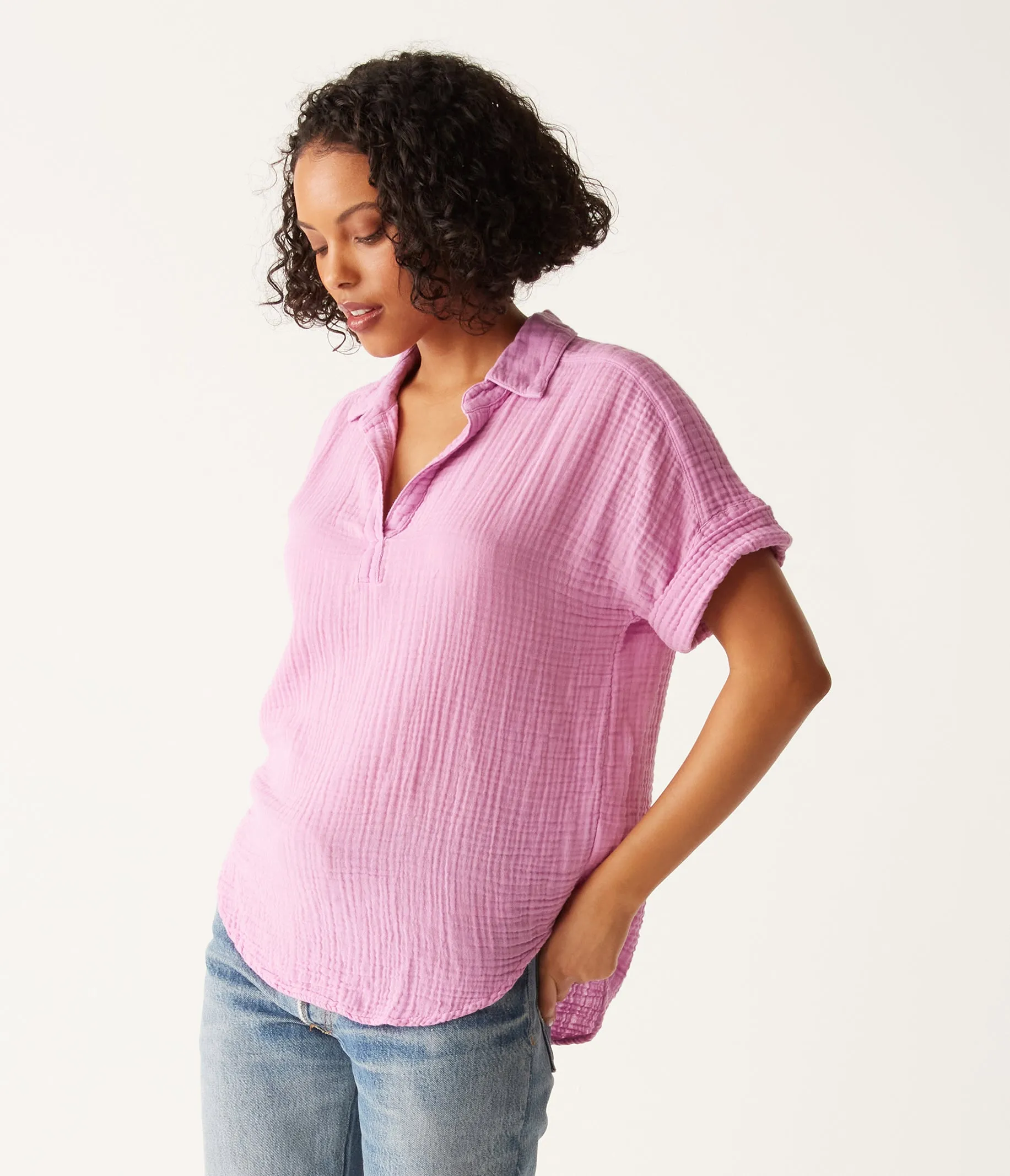 Gigi Gauze Popover Top