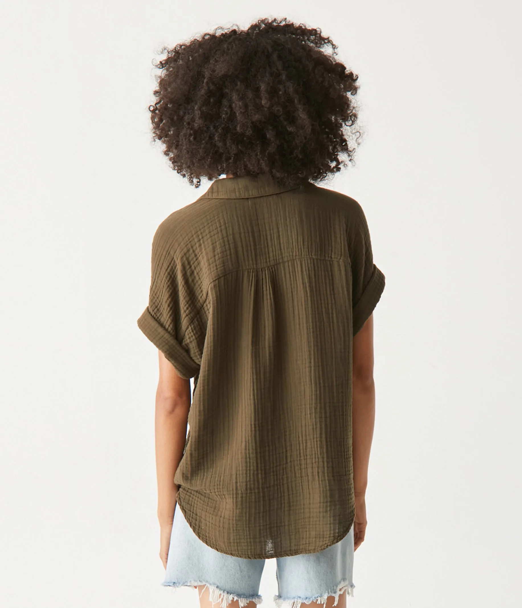 Gigi Gauze Popover Top