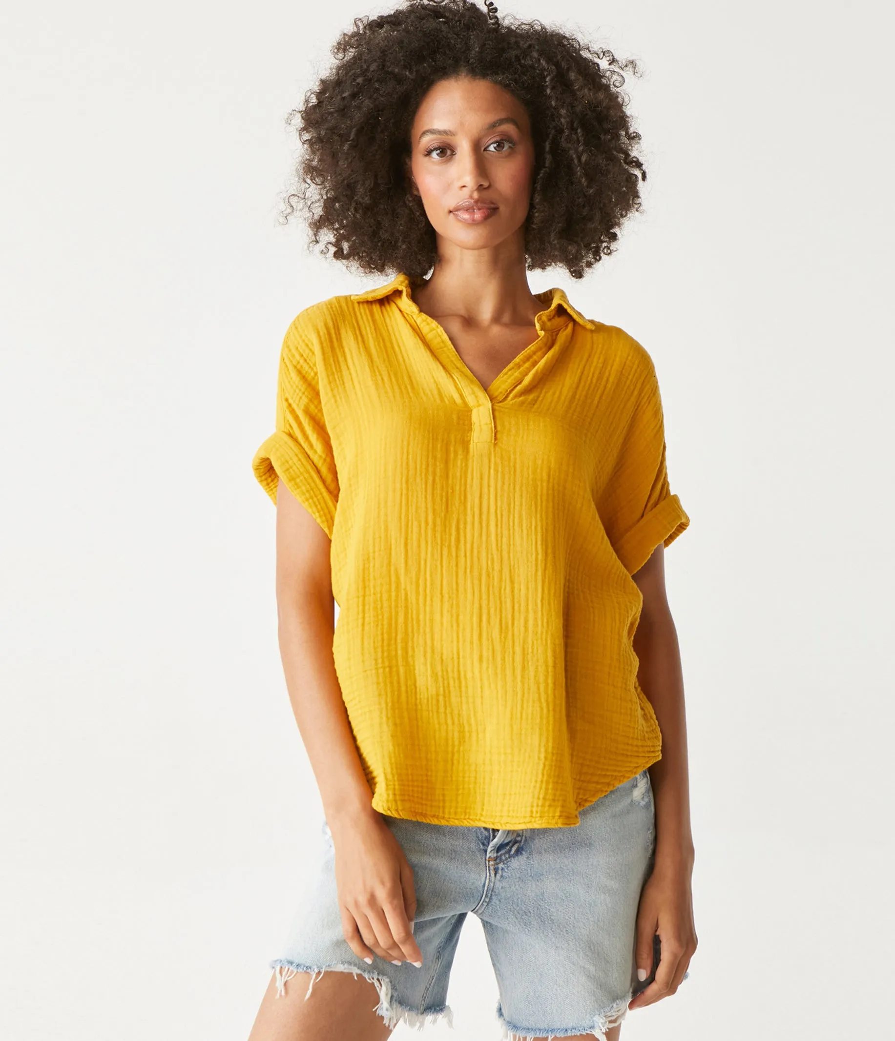 Gigi Gauze Popover Top