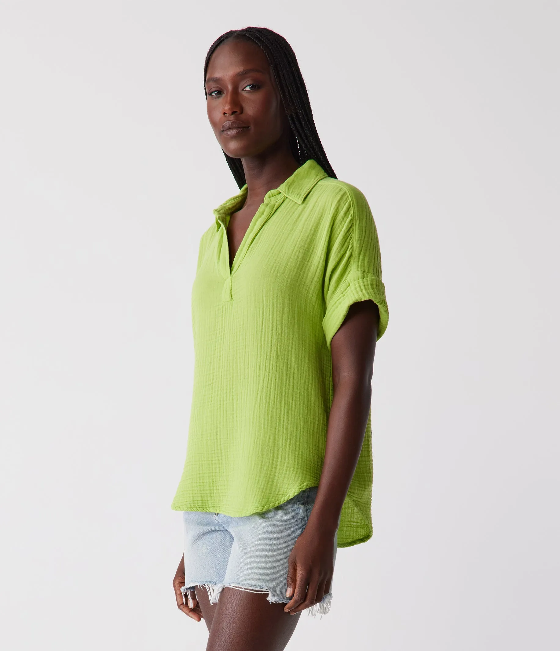 Gigi Gauze Popover Top