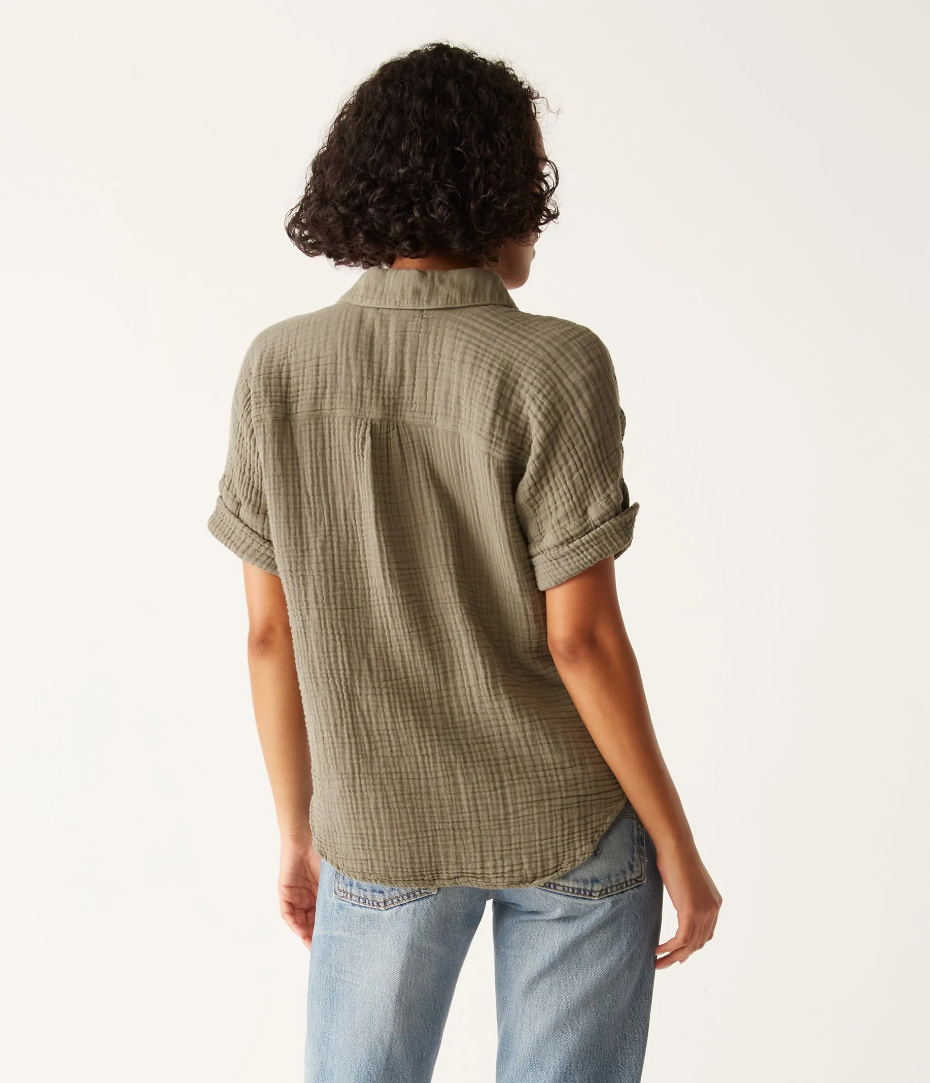 Gigi Gauze Popover Top