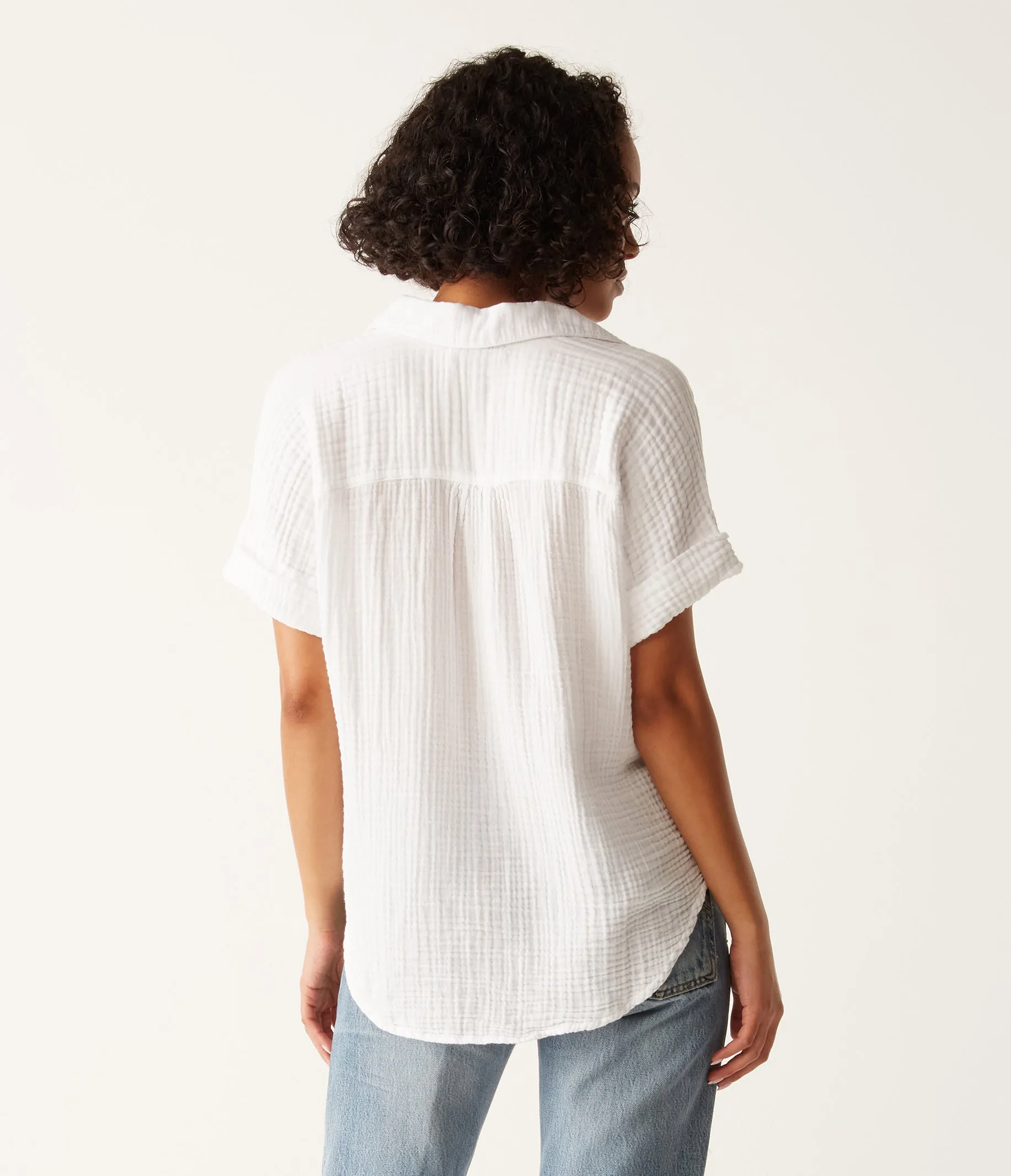 Gigi Gauze Popover Top