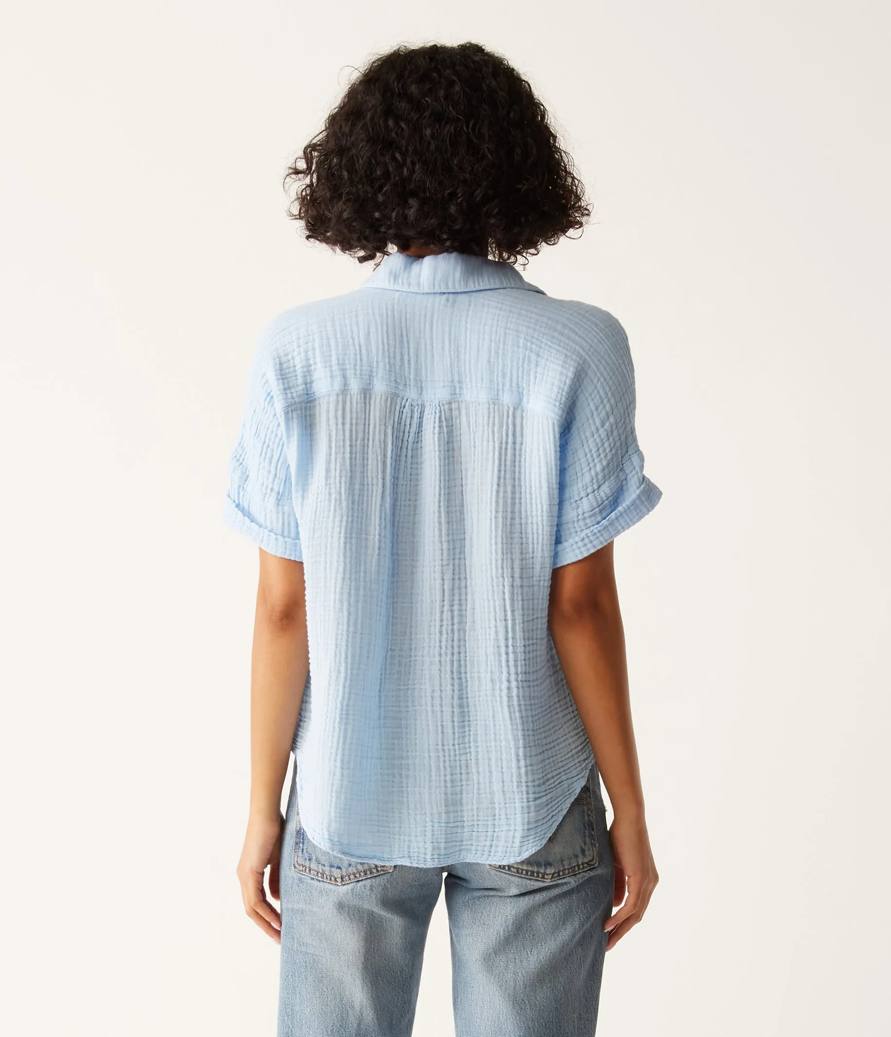 Gigi Gauze Popover Top