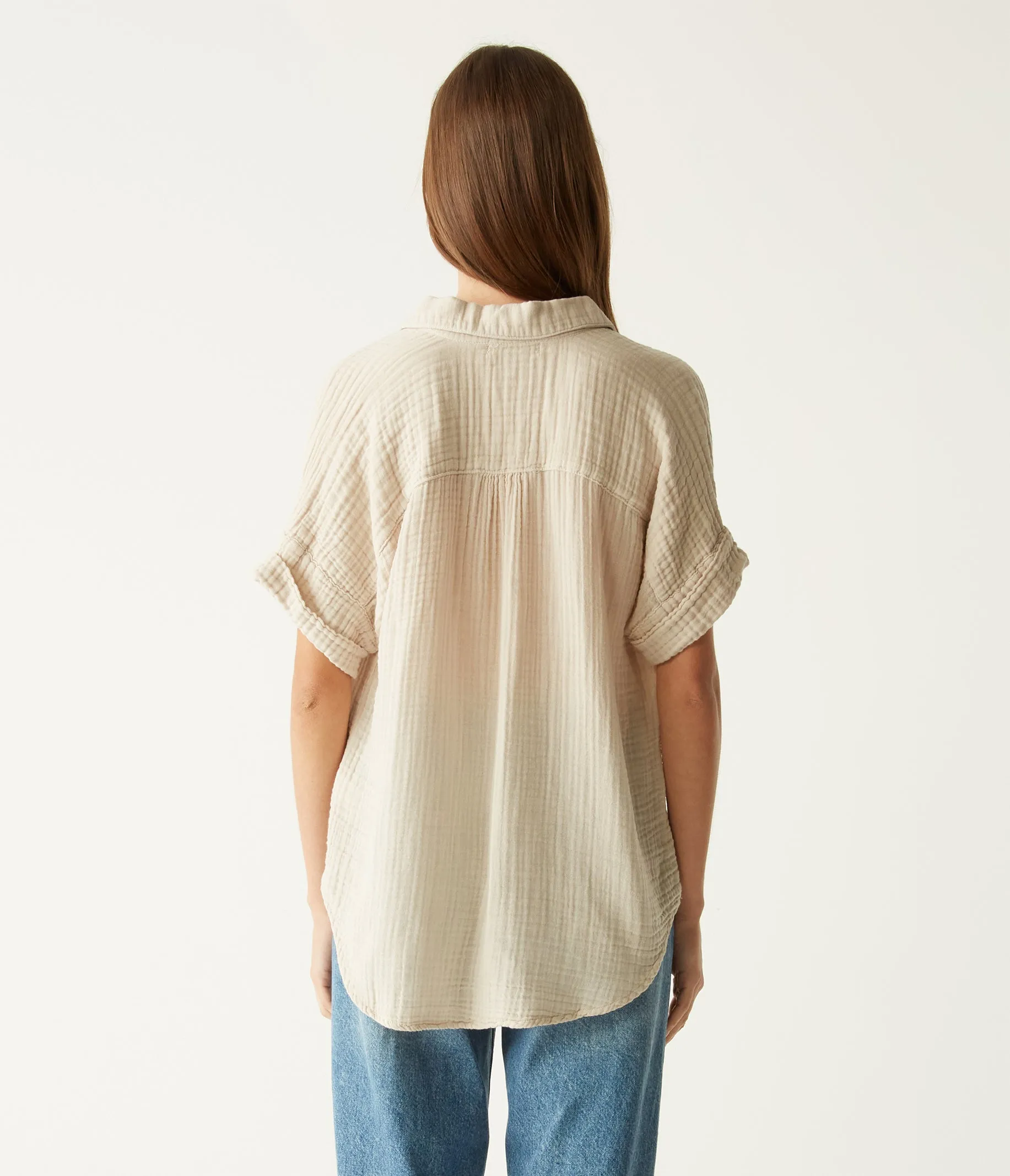 Gigi Gauze Popover Top