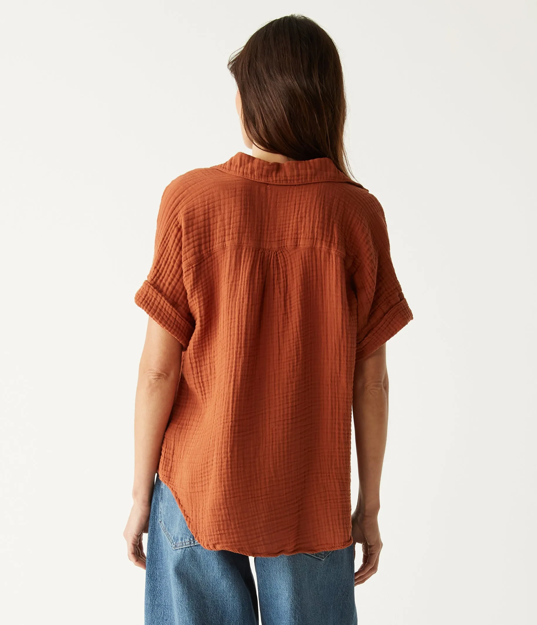 Gigi Gauze Popover Top