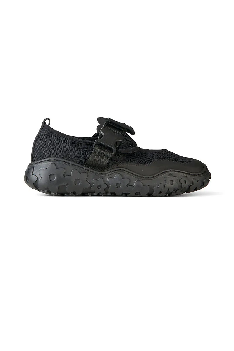 GITTE | OPEN SNEAKER TECHNICAL KNIT BLACK