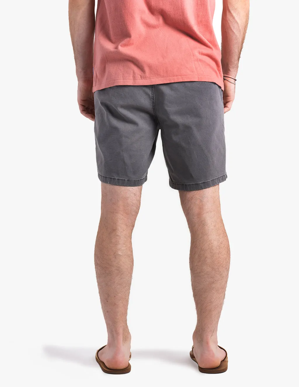 GRAY CANVAS SHORTS