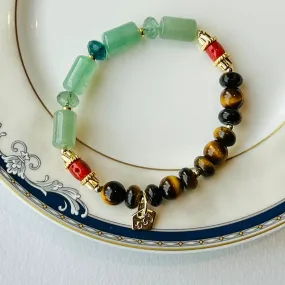 Green Aventurine & Tigereye Bracelet