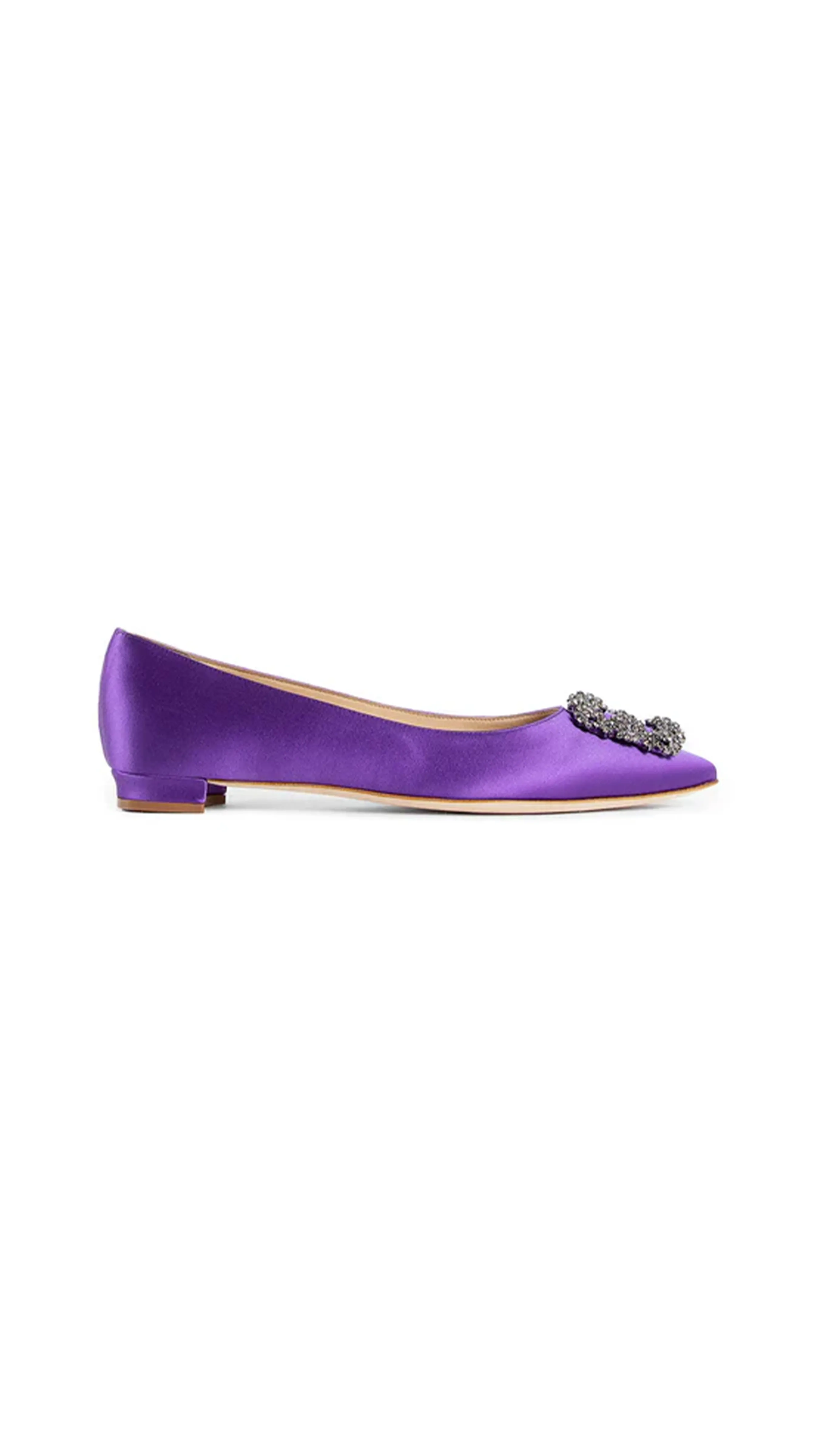 Hangiflat Satin Ballerina - Violet