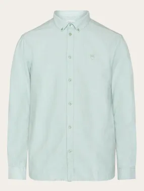 HARALD small owl oxford regular fit shirt - GOTS/Vegan - Shale Green