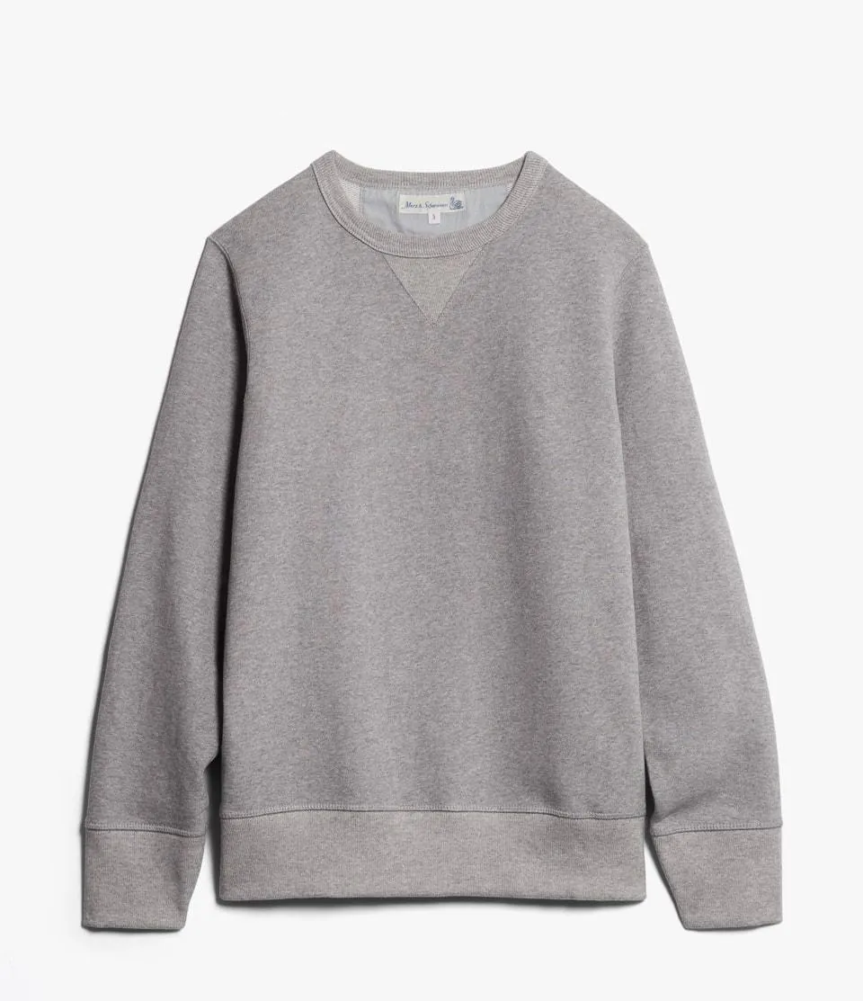 HEAVY SWEATSHIRT | Organic Crew Neck | Grey Mel