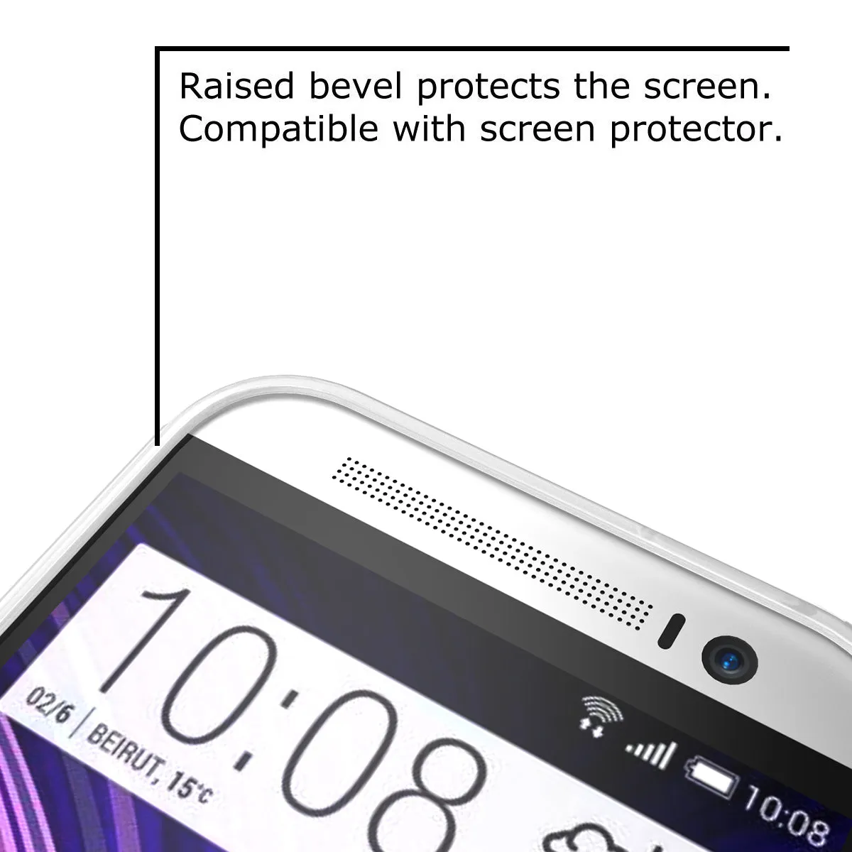 HTC One (M8) SoftGel Case-Clear