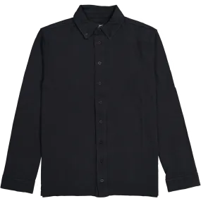 HUTTON LS BUTTON DOWN SHIRT - PANTHER BLACK