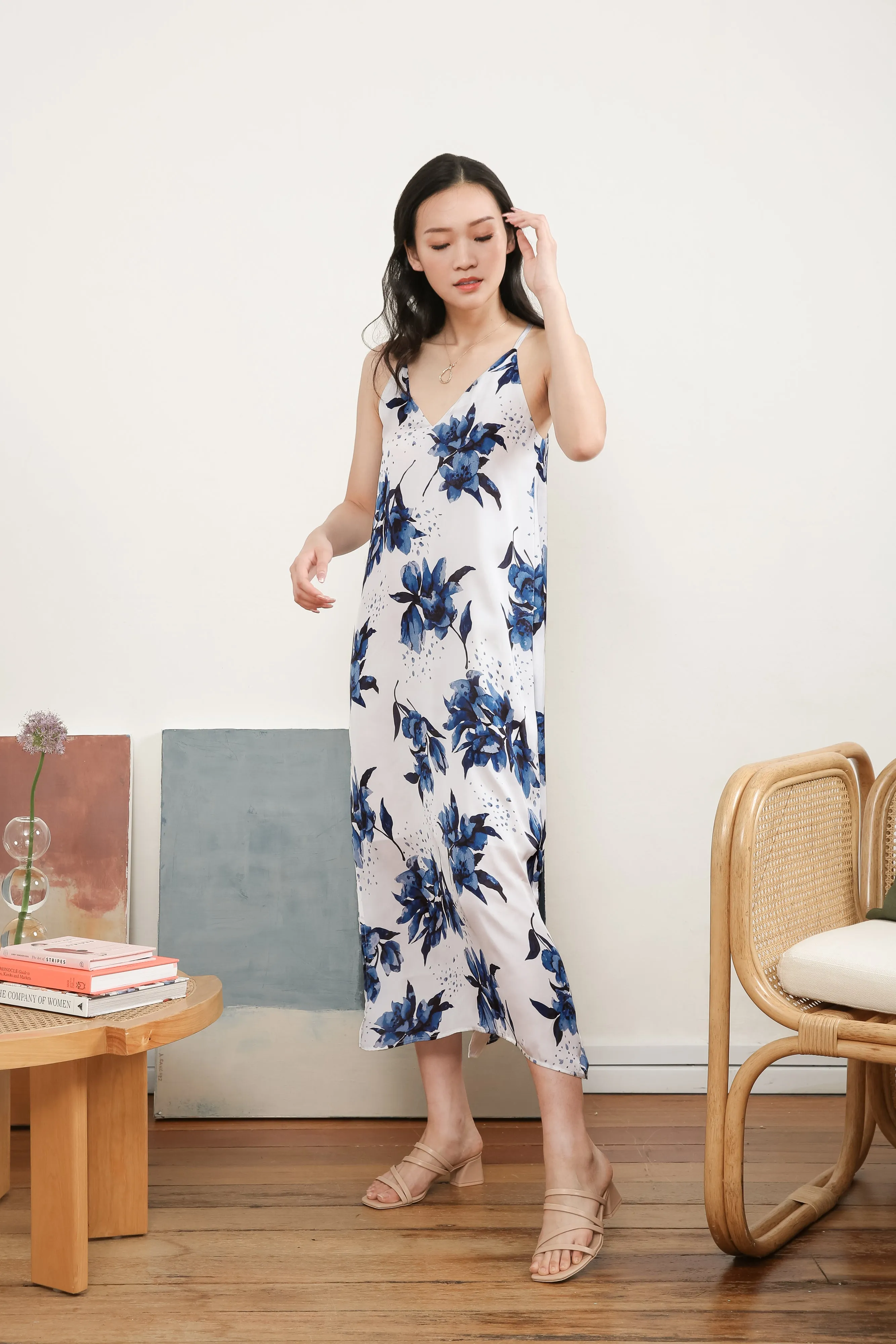 Ivy Printed Maxi Slip Dress