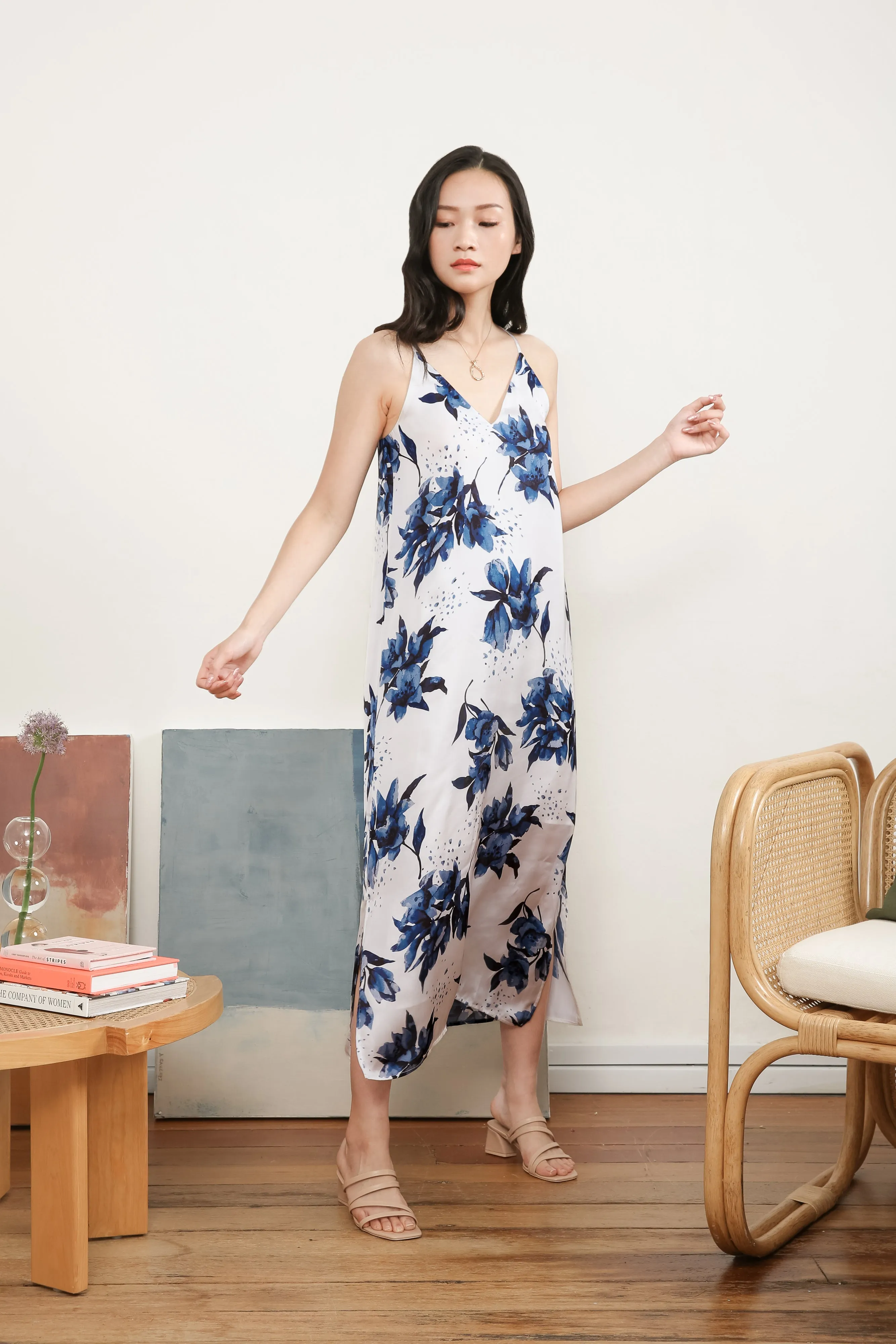 Ivy Printed Maxi Slip Dress