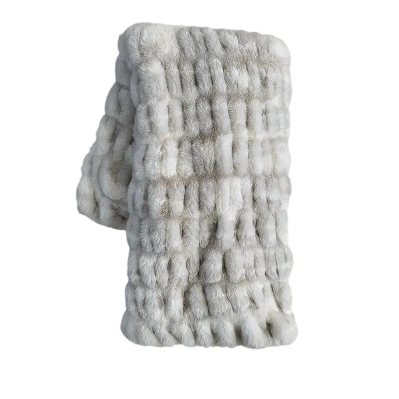 Kingdom Faux Fur Woven Plush Throw