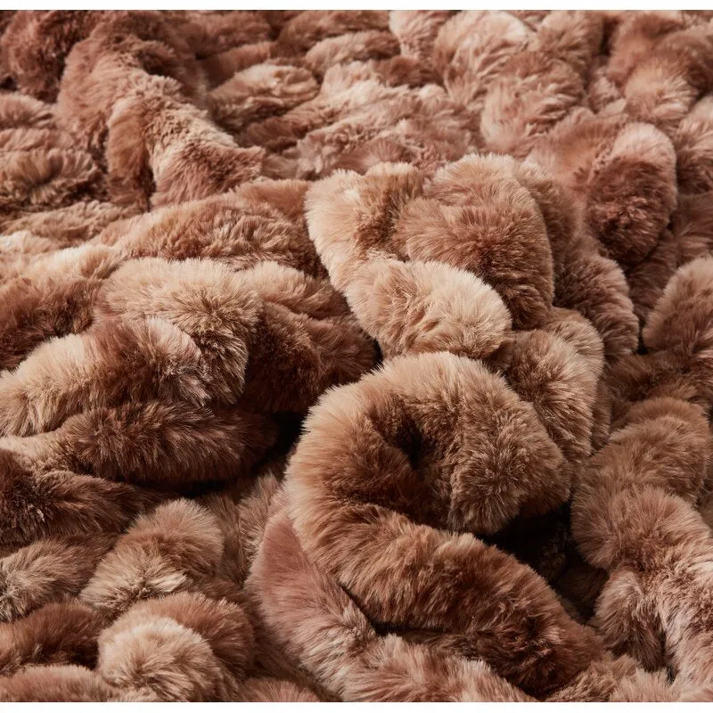 Kingdom Faux Fur Woven Plush Throw