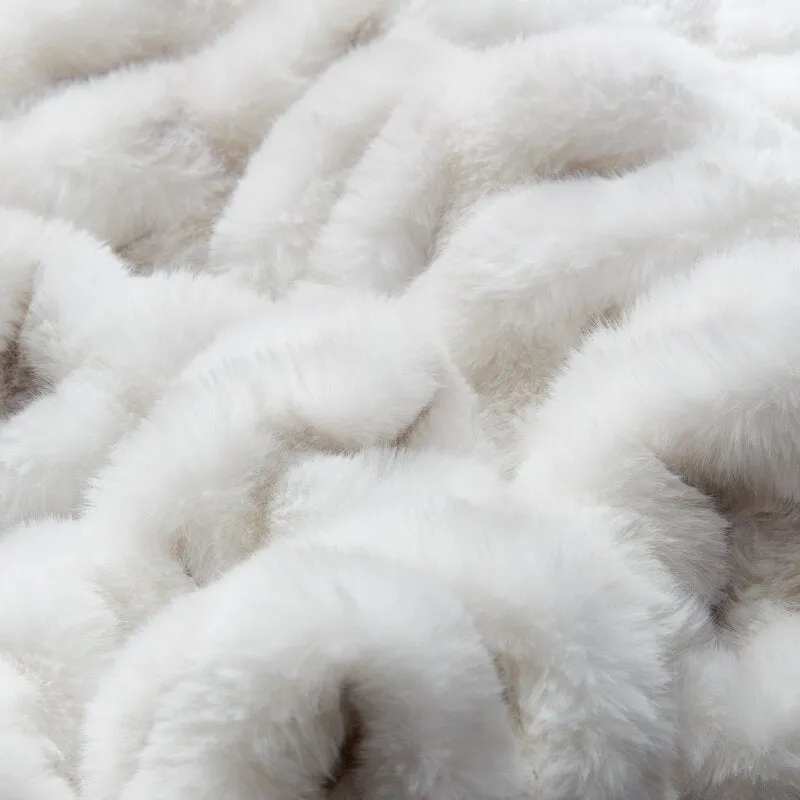 Kingdom Faux Fur Woven Plush Throw