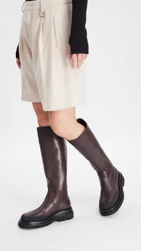 Leather Knee-High Boots