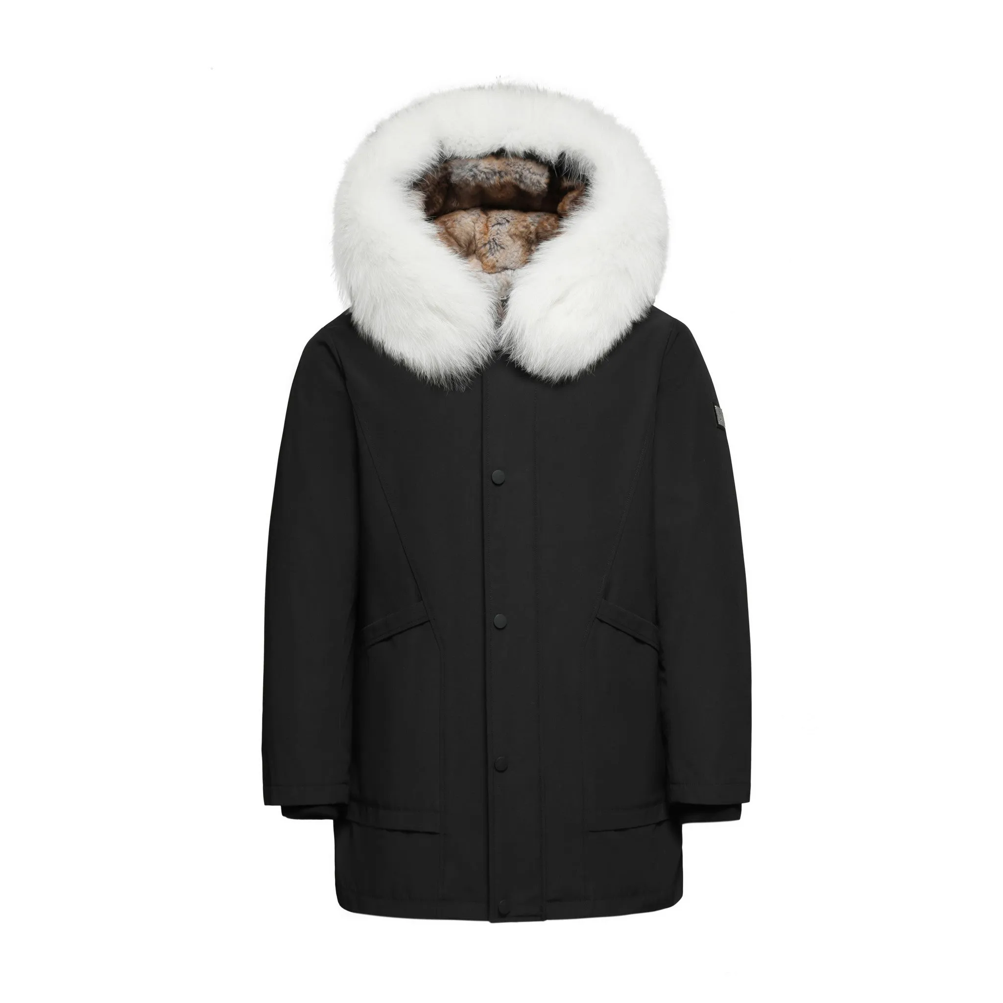 Men's Opulent Elite Parka in Black - (Blue Fox Trim)