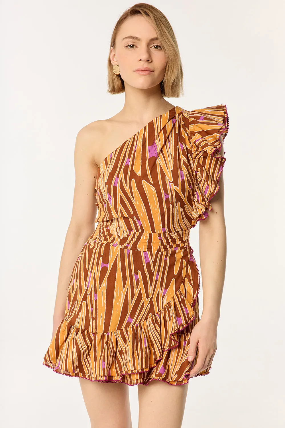 Mini Dress Corinne - Orange Bamboo