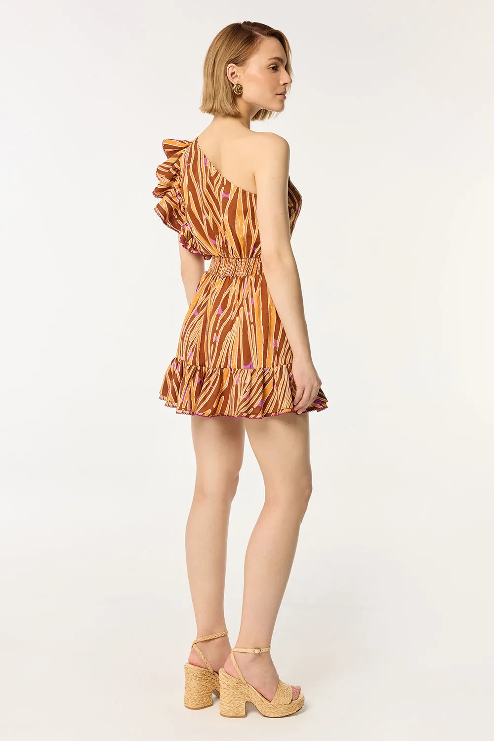 Mini Dress Corinne - Orange Bamboo