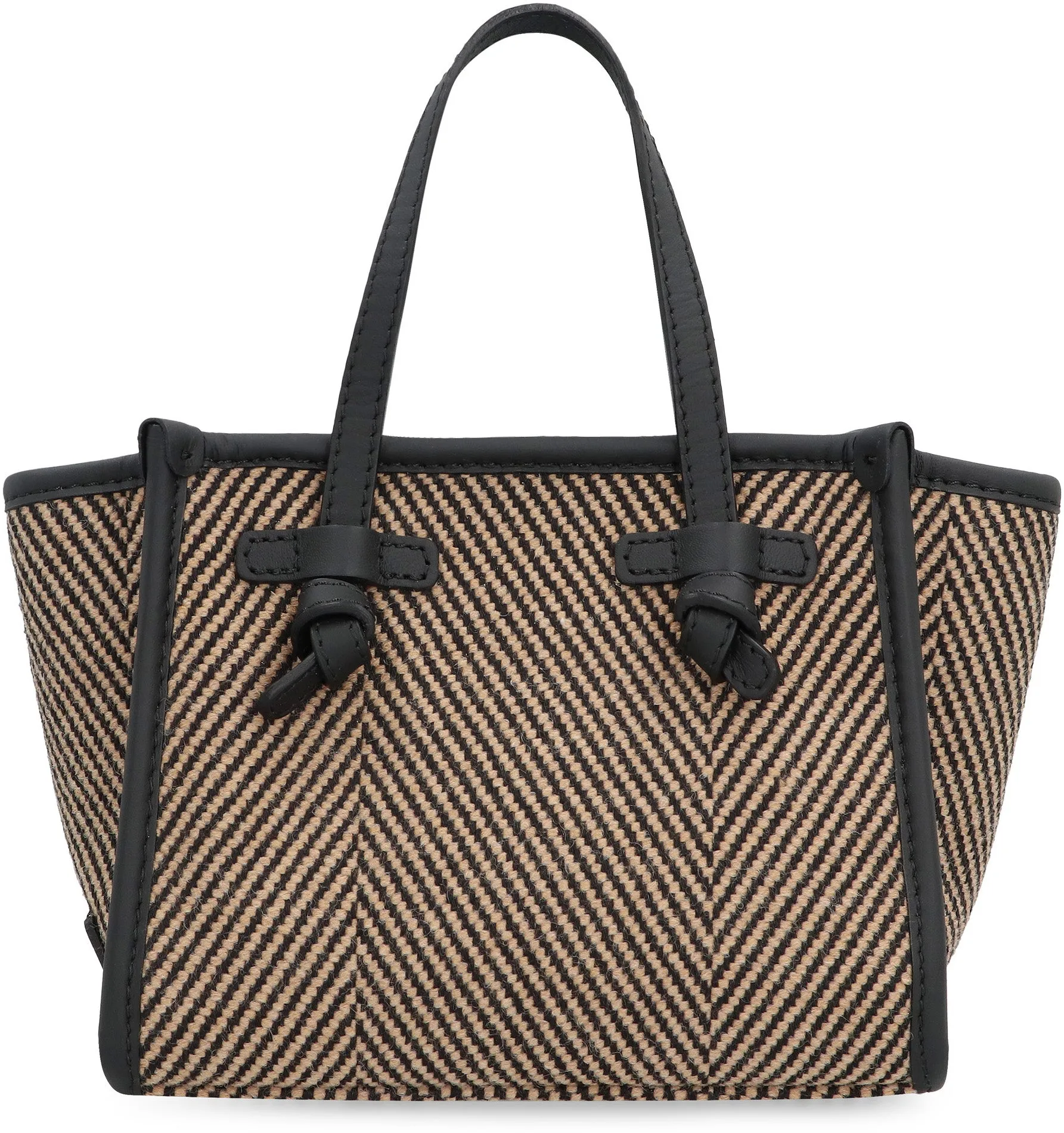 MISS MARCELLA HERRINGBONE FABRIC HANDBAG