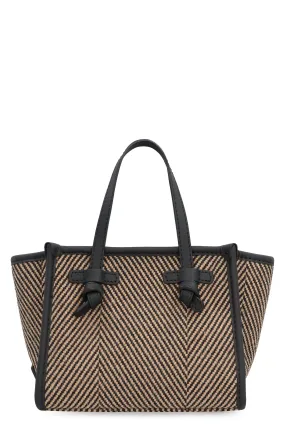 MISS MARCELLA HERRINGBONE FABRIC HANDBAG