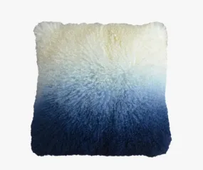 Navy Ombre Mongolian Fur Pillows