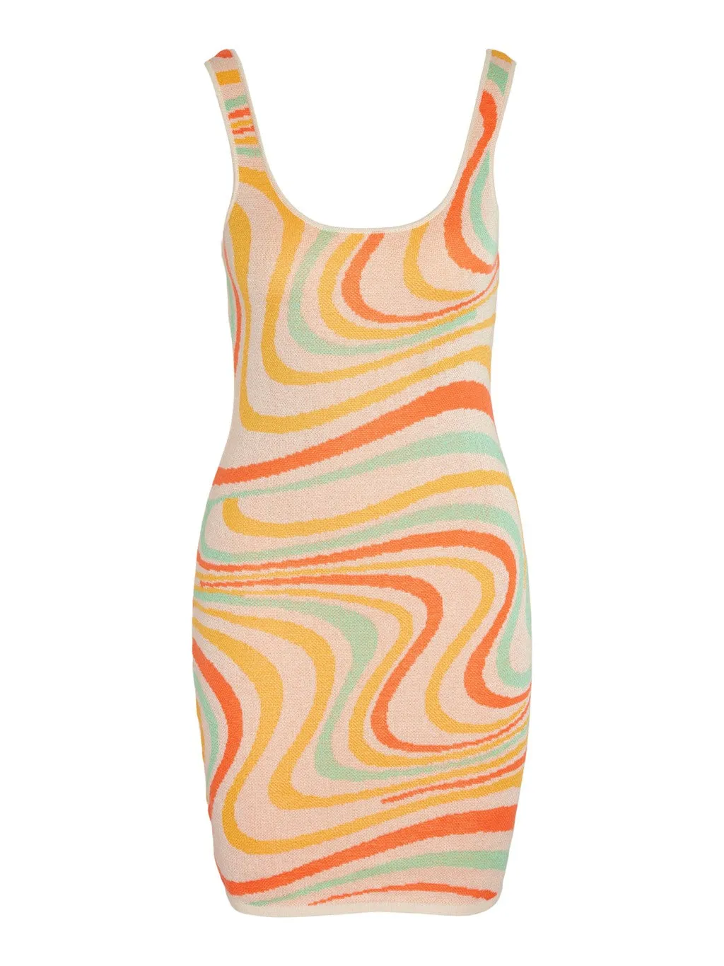 Noisy May Knit Dress in Multi Swirl