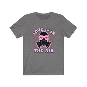 "Love is in the Air" Pink And Red Hearts Gas Mask Tee - Unisex Shirt