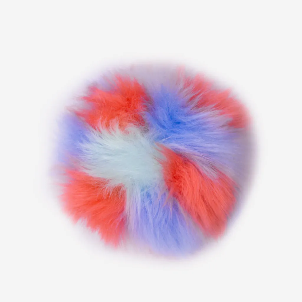 Snowcone Tri-Color Pom (Soft Blue, Seafoam, Coral)