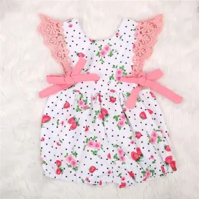 Strawberry Lace Romper