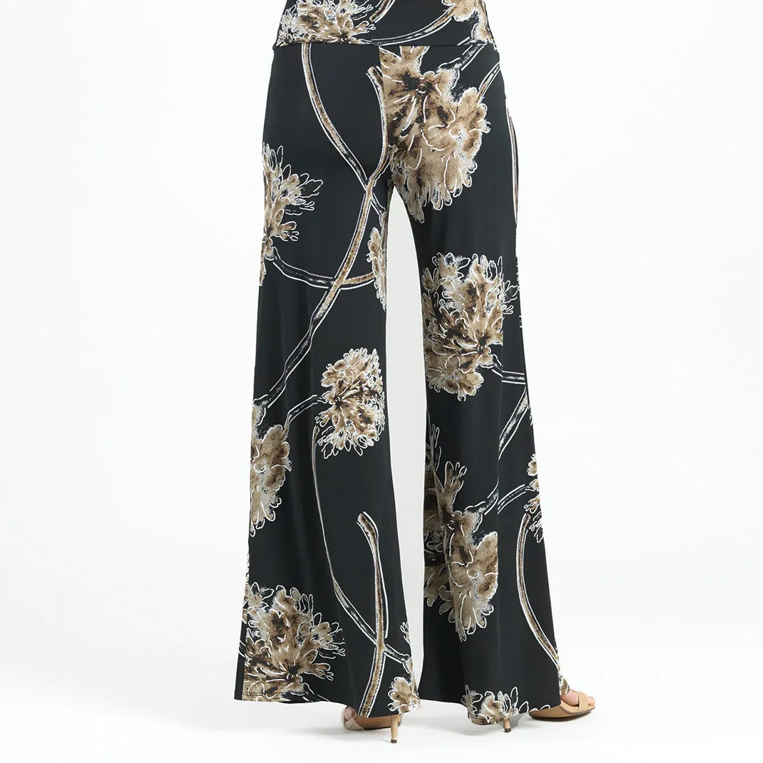 Textured Palazzo Pant - Mum Blossom