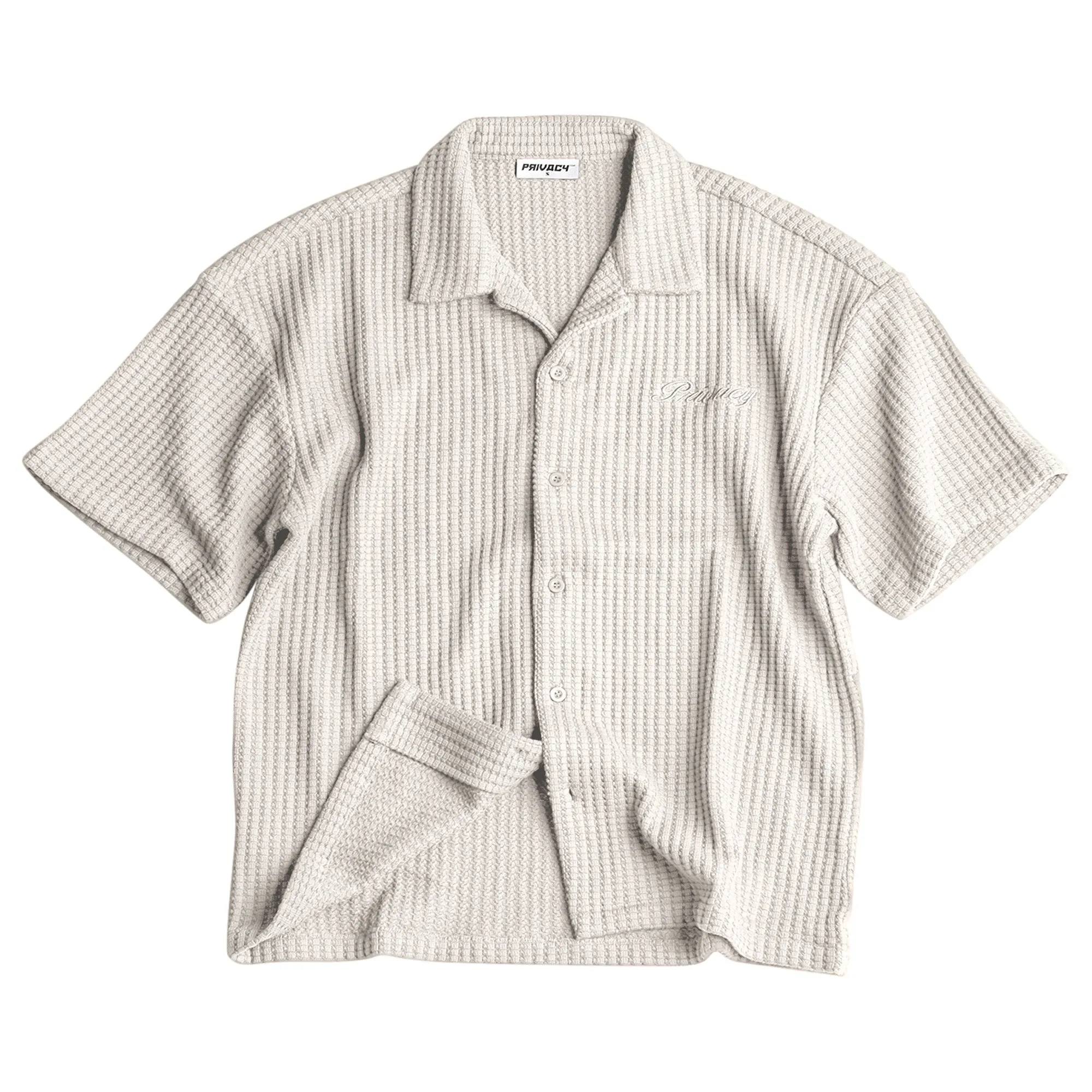 Textured Waffle Shirt - Off White