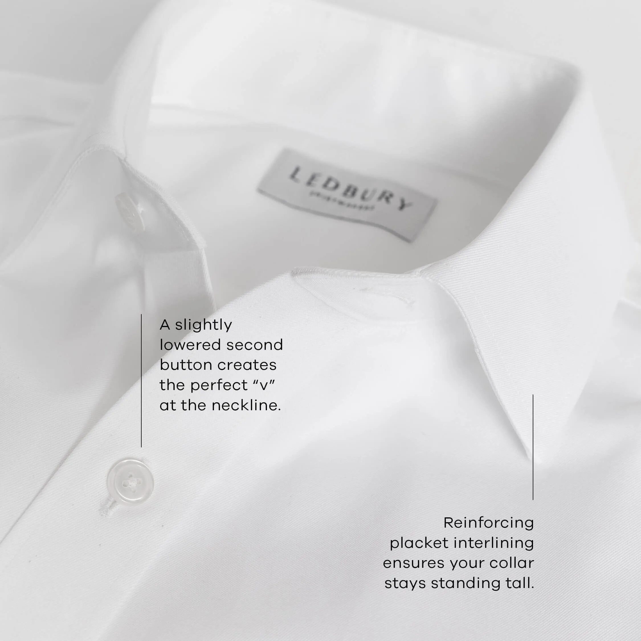 The White Korte Non Iron Oxford Custom Shirt