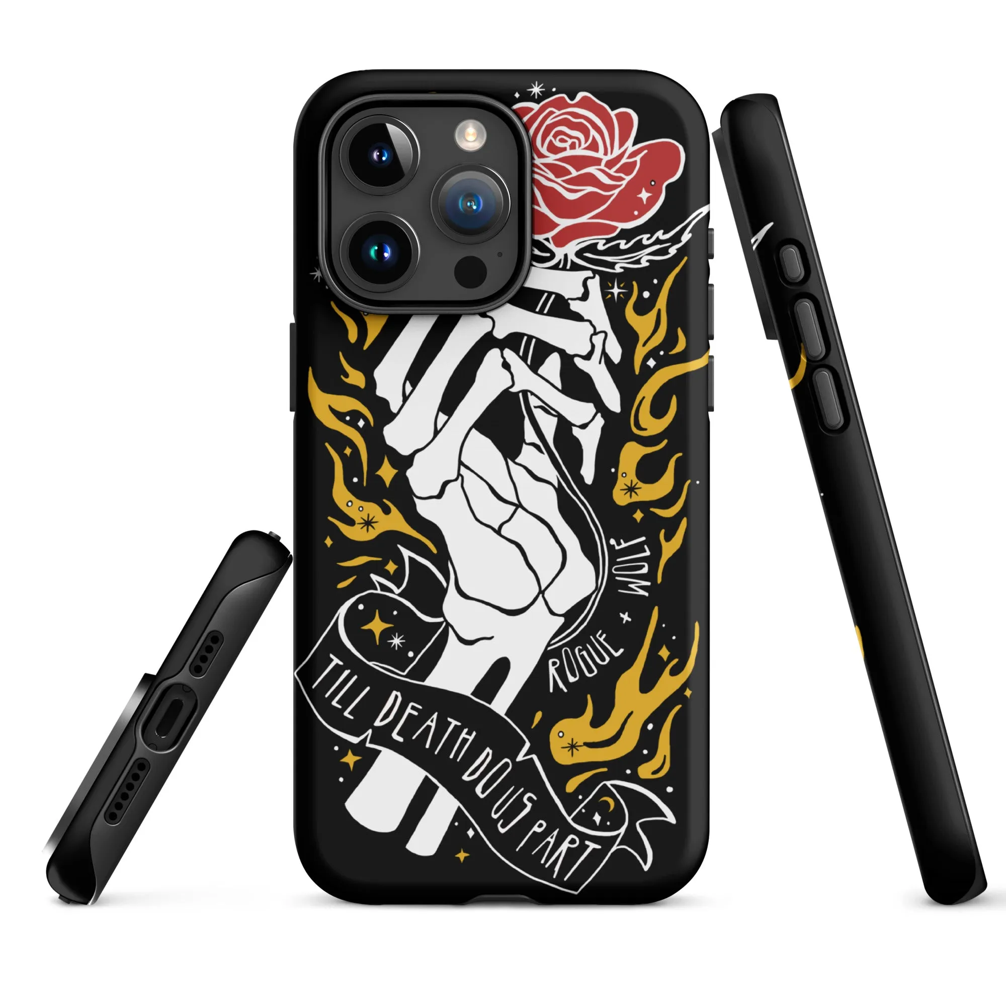 'Till Death Do Us Part’ Tough Phone Case for iPhone - Shockproof Witchy Goth Anti-scratch Cover