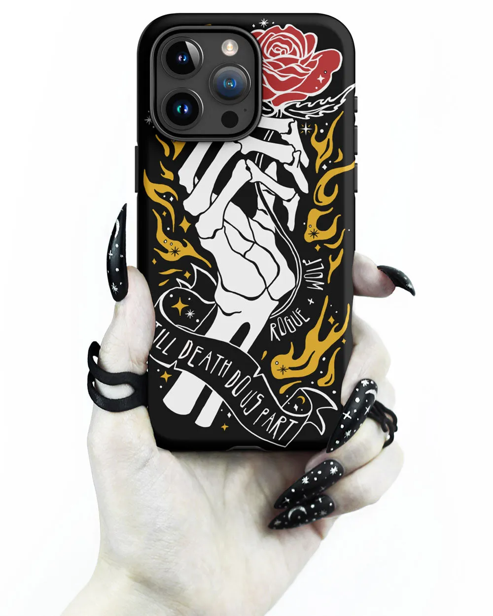 'Till Death Do Us Part’ Tough Phone Case for iPhone - Shockproof Witchy Goth Anti-scratch Cover